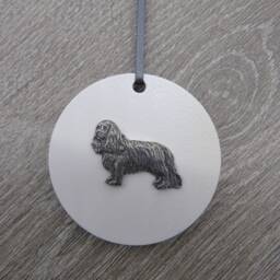 Cavalier King Charles Spaniel Wooden Disk Decoration - Christmas Tree Ornament Bauble Unique Decor - thumbnail 4