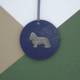 Cavalier King Charles Spaniel Wooden Disk Decoration - Christmas Tree Ornament Bauble Unique Decor - thumbnail 2