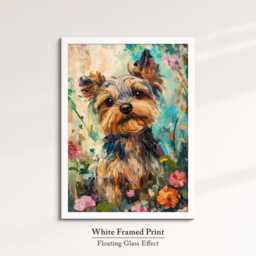 Yorkshire Terrier Abstract Oil Painting Framed Canvas & Print Large Sizes Wall Art Poster Pet Home Decor Interior Dog Lover Gift Idea - thumbnail 3