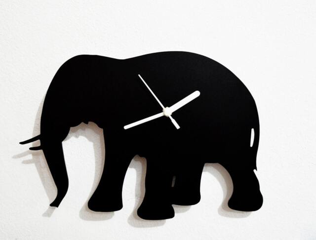 Elephant Silhouette - Wall Clock - image 1