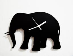 Elephant Silhouette - Wall Clock - thumbnail 1