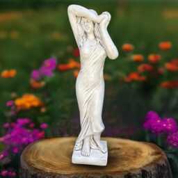 Massive Lady Statue Graceful Woman Figurine Stone Goddess Sculpture Outdoor Person Decor Handmade Ornament Memorial Decoration - thumbnail 1