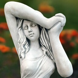 Massive Lady Statue Graceful Woman Figurine Stone Goddess Sculpture Outdoor Person Decor Handmade Ornament Memorial Decoration - thumbnail 2