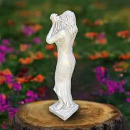 Massive Lady Statue Graceful Woman Figurine Stone Goddess Sculpture Outdoor Person Decor Handmade Ornament Memorial Decoration - thumbnail 4