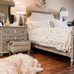 120x98 Oversized Super King Duvet Cover, 90x98 Oversize Queen, Shabby Chic Bedding-Mint Blue Pink Floral Ruffle Bedding Sets Nurdanceyiz - thumbnail 3