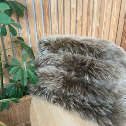 Brown Light Tip Sheepskin, Chair Cover, Sheepskin Rug, Home Office, Grey Natural Office Accessories, Decor, Interior - thumbnail 3