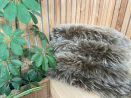 Brown Light Tip Sheepskin, Chair Cover, Sheepskin Rug, Home Office, Grey Natural Office Accessories, Decor, Interior - thumbnail 1