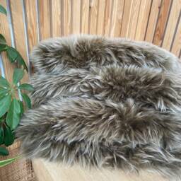 Brown Light Tip Sheepskin, Chair Cover, Sheepskin Rug, Home Office, Grey Natural Office Accessories, Decor, Interior - thumbnail 2