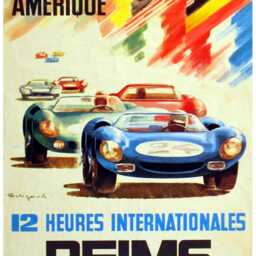 Reprint Of A Vintage 1965 Le Mans 24Hr Motor Racing Poster - thumbnail 2