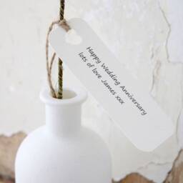 4Th Wedding Anniversary Gift Long Stem Linen Lily Sculpture, For Wife, Husband, To Couple, Vase Not Included - thumbnail 3