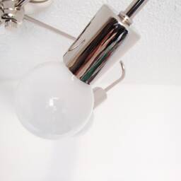 Modern Flush Mount - Ceiling Light Bulb Cluster Polished Nickel Living Room Lighting Dining Bathroom Ul Listed - thumbnail 2