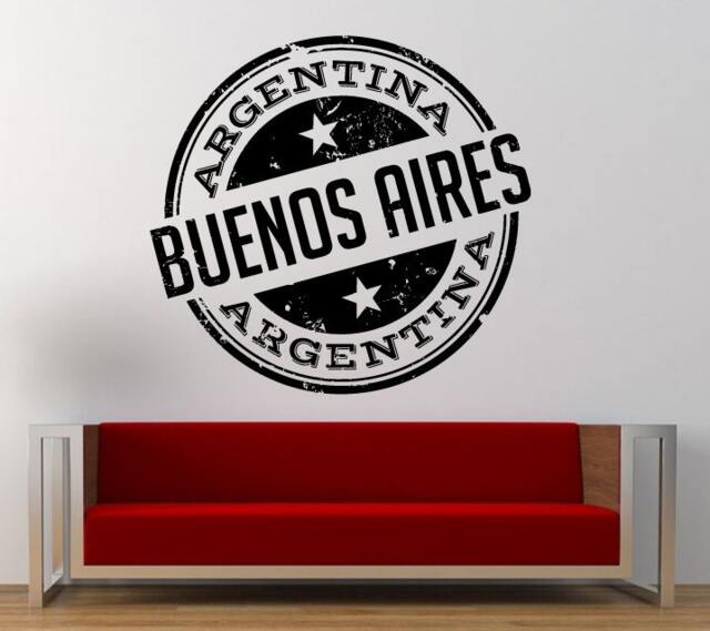Buenos Aires Argentina Stamp Wall Decal Sticker Vinyl Mural Leaving Bedroom Room Home Decor Free Shipping L346 - image 1