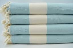 "Turkish Bedspread, Herringbone Blanket, Mint Green Throw, Beach Throw, Soft Blanket, Turkish Blanket, Home Decor, 79""x95"