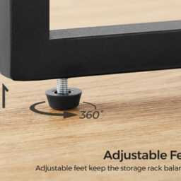 Mango Wood Round Coffee Table Industrial Style Black Metal Legs - thumbnail 4