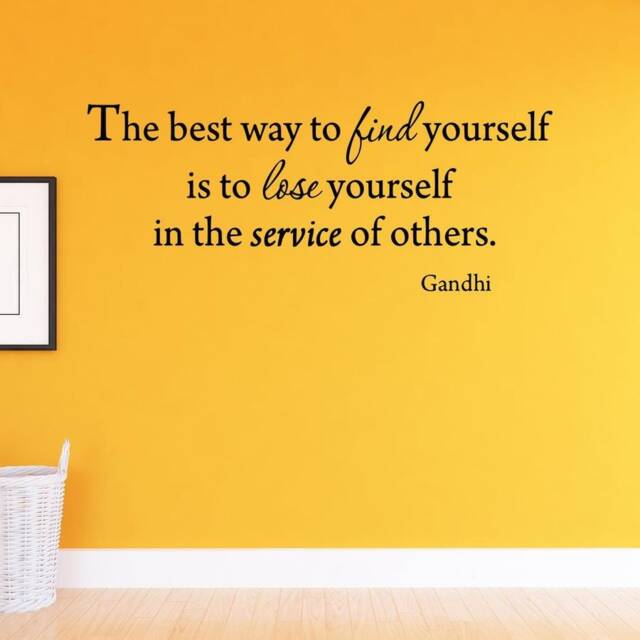 Vwaq The Best Way To Find Yourself Is To Lose in The Service Of Others Gandhi Wall Art - image 1
