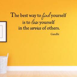 Vwaq The Best Way To Find Yourself Is To Lose in The Service Of Others Gandhi Wall Art - thumbnail 1