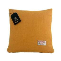 Harris Tweed Cushion Cover - Double Sided With Concealed Ykk Zip Yellow 100% Wool All Sizes Available
