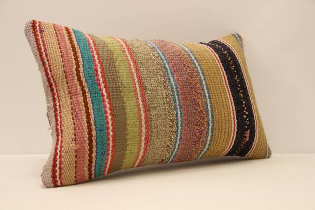 Throw Pillow, Sofa 12x20 in 30x50 cm, Vintage Kilim Pillow, Home Cushion Cover Boho Pillow Koef-792 - image 1