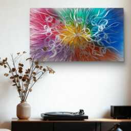 Abstract Rainbow Metal Wall Art, Contemporary Artwork. Indoor/Outdoor Decor - thumbnail 1