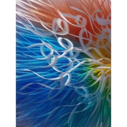 Abstract Rainbow Metal Wall Art, Contemporary Artwork. Indoor/Outdoor Decor - thumbnail 3