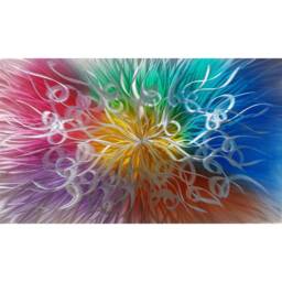 Abstract Rainbow Metal Wall Art, Contemporary Artwork. Indoor/Outdoor Decor - thumbnail 2