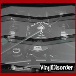 Cross 7 in Loving Memory Custom Car Or Wall Vinyl Decal Stickers - Ilmcross7Et - thumbnail 1