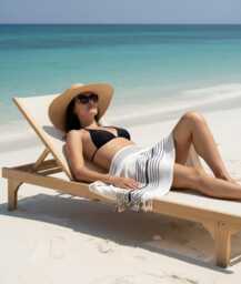 Organic Bamboo Turkish Towel Beige Peshtemal With Hand-Knotted Tassels