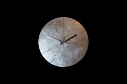 Dots Silver Wall Clock, Full Metal, Handmade, Silent, Multiple Sizes