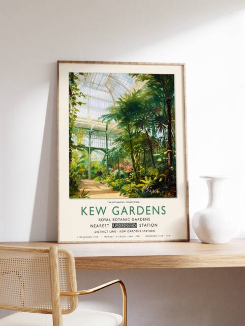 Kew Gardens Print, London Botanical William Morris Poster, Vintage Wall Art, Floral A1/A2/A3/A4 - image 1