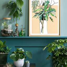 Leaf Peeper - Gicl??e Print Of Original Ink + Gouache Painting - thumbnail 2