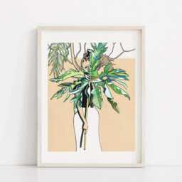 Leaf Peeper - Gicl??e Print Of Original Ink + Gouache Painting - thumbnail 3
