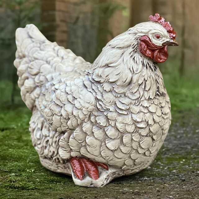 Outdoor Chicken Statue Concrete Garden Lifelike Sculpture Stone Bird Ornament Cement Farm Animal Decoration Handmade Art - image 1