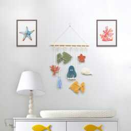 Ocean Macrame Wall Hanging Nautical Nursery Decor - thumbnail 2