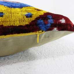 Silk Velvet Ikat Pillow Cover - thumbnail 4
