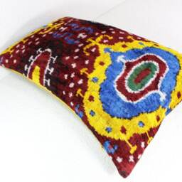 Silk Velvet Ikat Pillow Cover - thumbnail 3