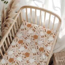 Boho Ghost Bedding, Kids & Baby First Halloween, Duvet Covers, Fitted Sheets, Halloween Spooky Bedding - thumbnail 1
