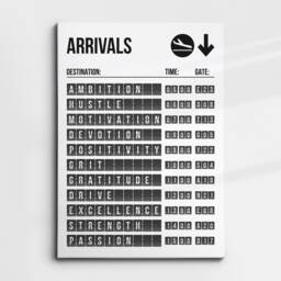 Arrivals Success List Board Quotes Motivational Inspirational, Framed Canvas Wall Art Poster Print, Home Office & Room Decor, Gift Idea - thumbnail 3