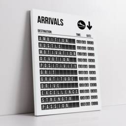 Arrivals Success List Board Quotes Motivational Inspirational, Framed Canvas Wall Art Poster Print, Home Office & Room Decor, Gift Idea - thumbnail 2