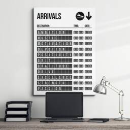 Arrivals Success List Board Quotes Motivational Inspirational, Framed Canvas Wall Art Poster Print, Home Office & Room Decor, Gift Idea - thumbnail 1