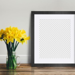Styled Frame Mockup, Daffodils, Black Frame, Artwork Display, Picture Stock Photo, 8x10, 4x5, 16x20, Mockup Download - thumbnail 2