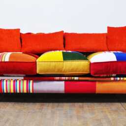 Chesterfield Patchwork Sofa - Orange Love - thumbnail 2