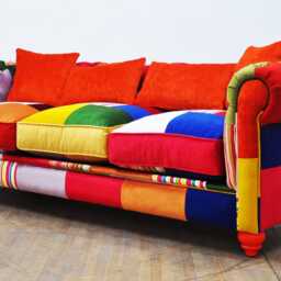 Chesterfield Patchwork Sofa - Orange Love - thumbnail 3