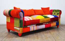 Chesterfield Patchwork Sofa - Orange Love