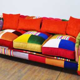 Chesterfield Patchwork Sofa - Orange Love - thumbnail 4