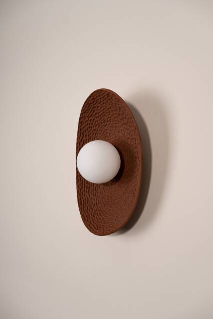Textured Terracotta Led Wall Lamp 11 - image 1