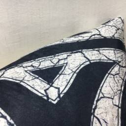 Velvet Ikat Pillow Cover, Handwoven Silk Blend, 16x24 - thumbnail 2