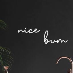 Nice Bum Word For Bathroom Lounge Bedroom D??cor Sign - Wall Art Wc Acrylic Bath Interior Design - thumbnail 2