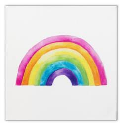 Rainbow Art, Painting, Canvas, Nursery Decor, Girls Decor - thumbnail 1