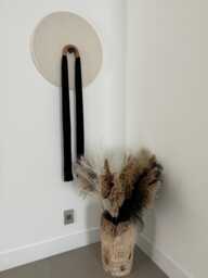 Wrapped Cotton Cord Wall Hanging Modern Fiber Art Decor - thumbnail 1
