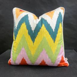 Schumacher Martyn Lawrence Adras Ikat Double Sided Cushion Pillow Throw Cover - thumbnail 2